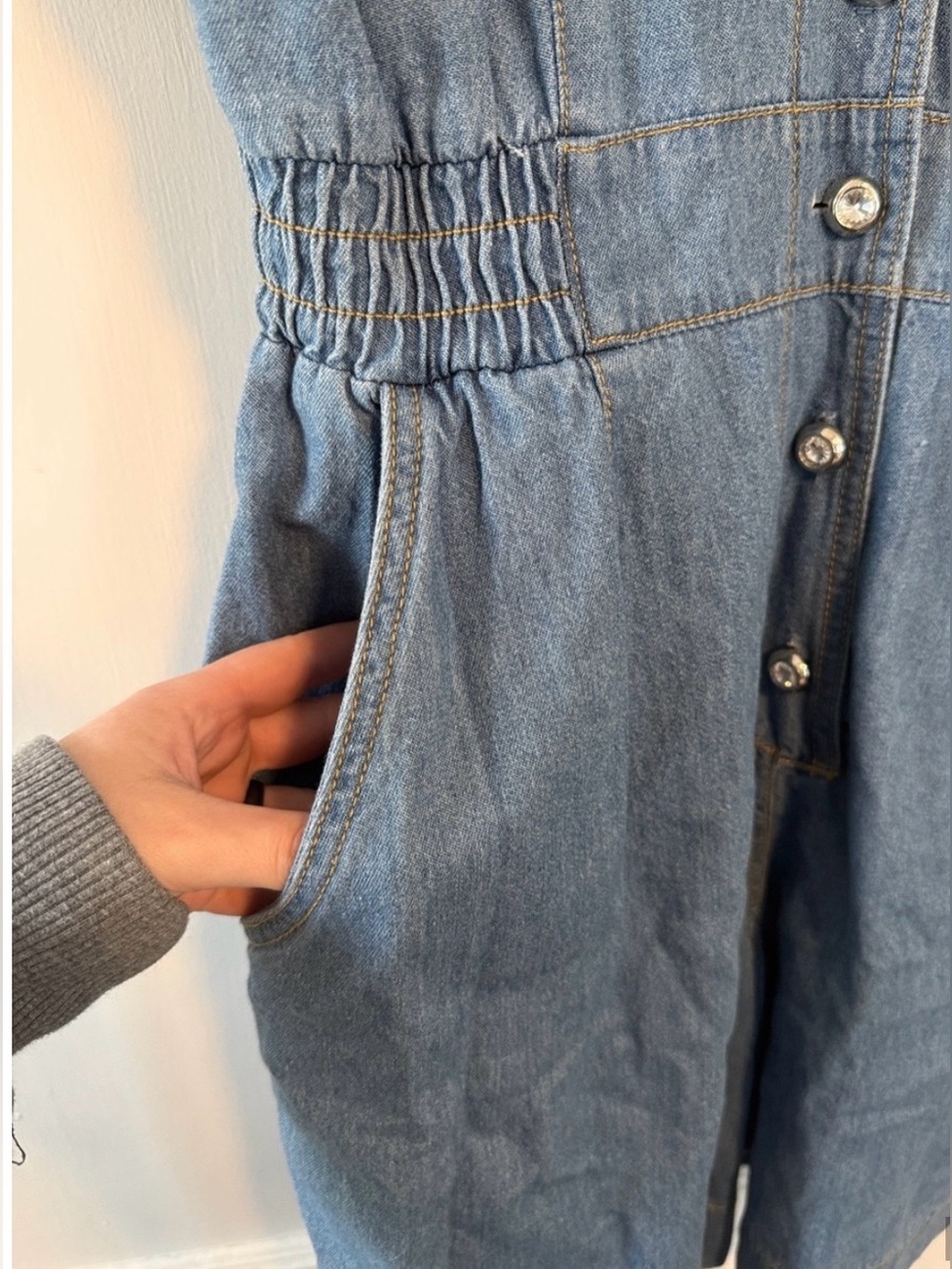 Vintage 80’s Denim Romper - Picture 6 of 8